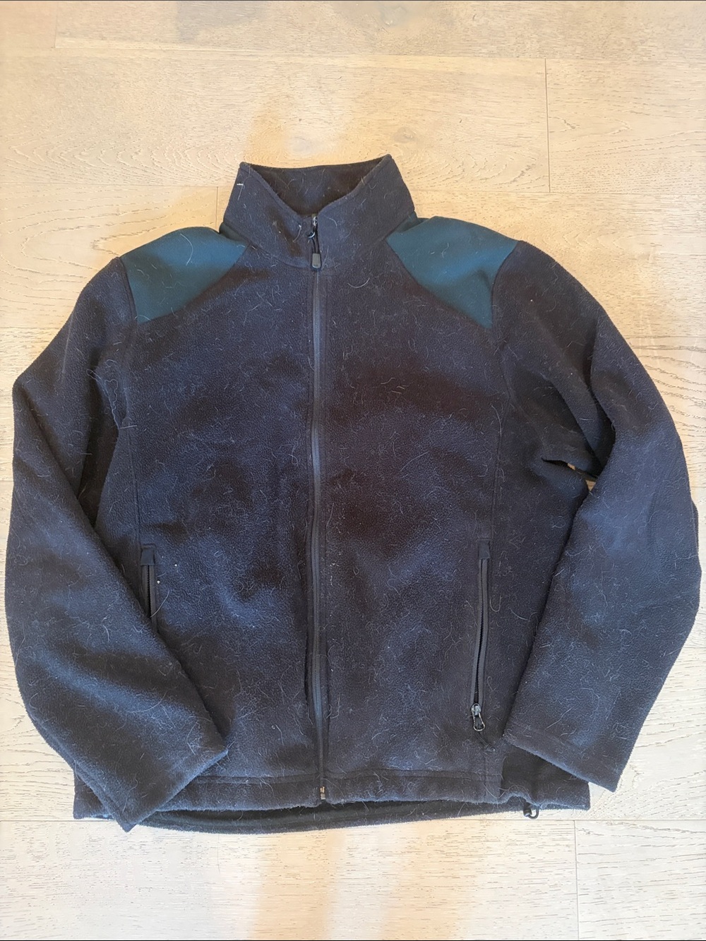 Eddie Bauer Black Full-Zip Performance Jacket with Dark Shoulder Panels
